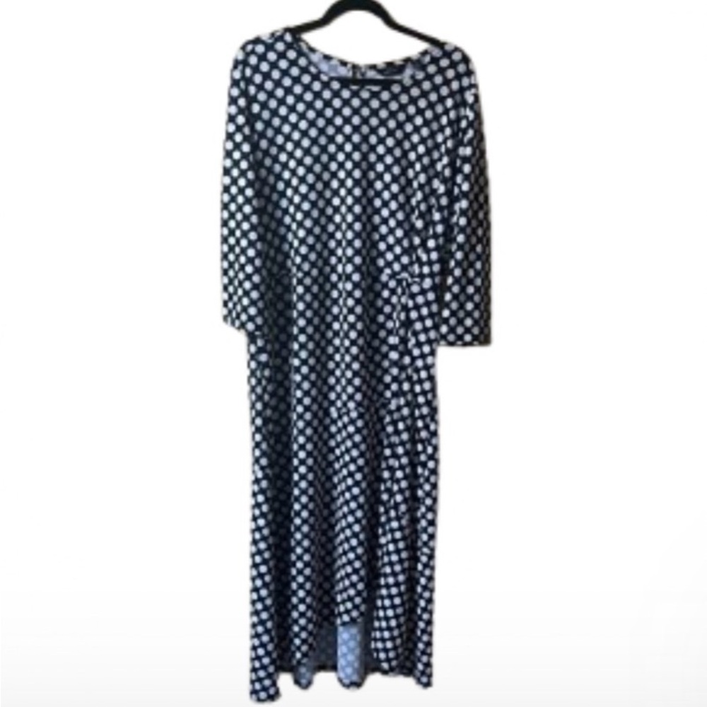 Mlle Gabrielle Black and White Polka Dot Maxi Dress